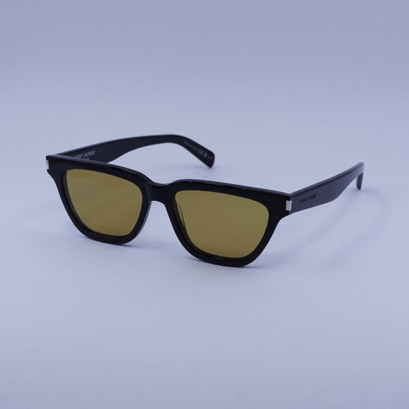 Saint Laurent SL462SULPICE 009 Sunglasses Black Cat Eye Frame, Yellow Lenses - Picture 1 of 13
